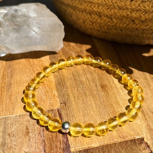 Citrin - Unisex Natursteinarmband - Edelsteine - ca. 6 mm