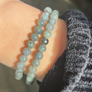 Blue Labradorite - Unisex natural stone bracelet - gemstones - approx 6 mm