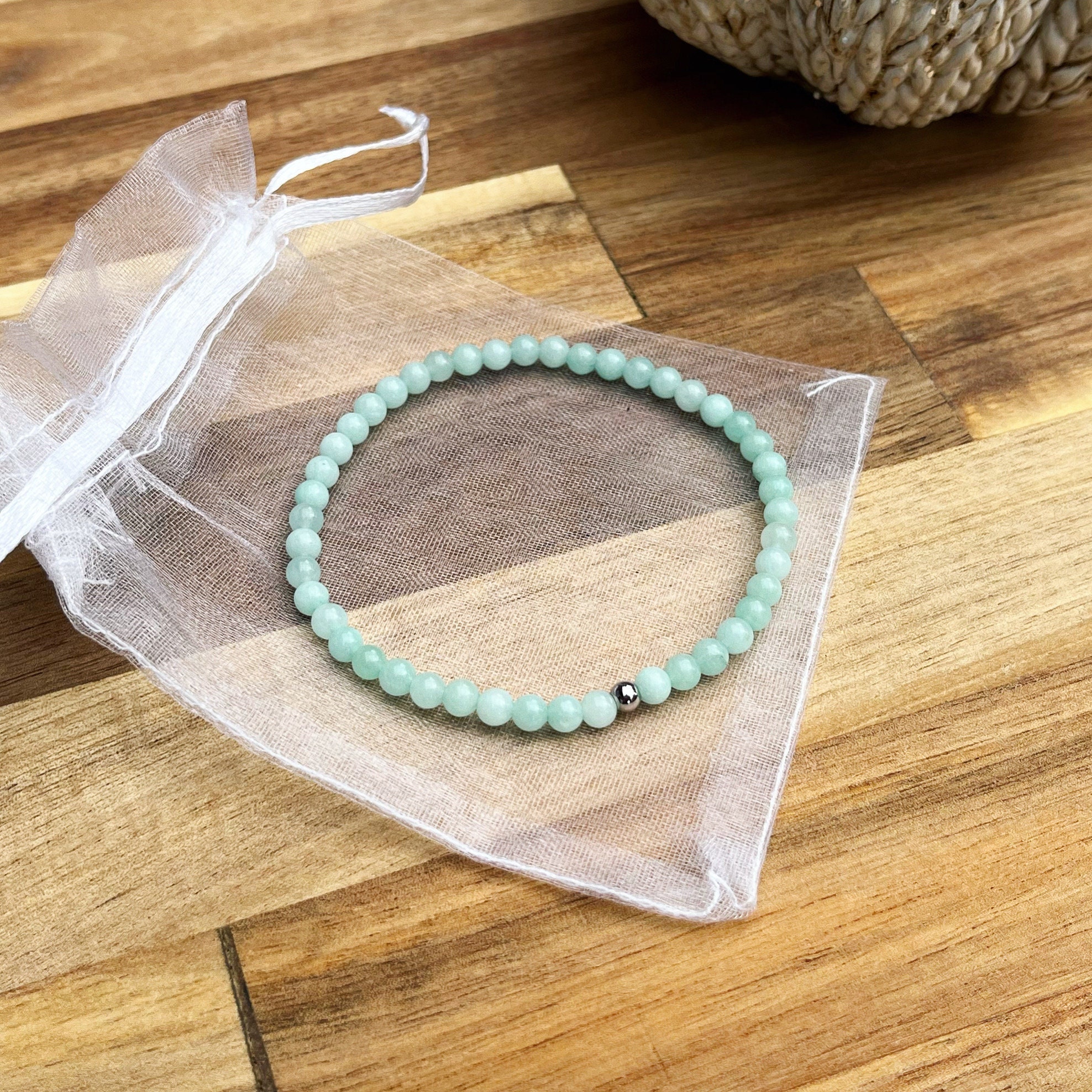 Amazonite - Small natural stone bracelet - gemstones - approximately 4 mm