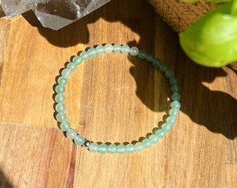 Green Aventurine - Bracelet small natural stones - gemstones - about 4 mm