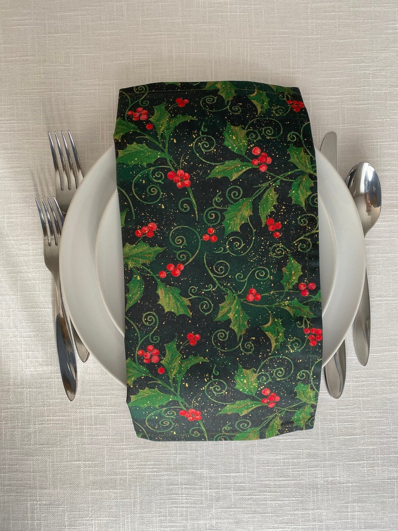 6 Pieces Set Christmas Cloth Napkins, Cotton Napkins, Dinner Napkins
