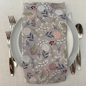 Floral Cotton Napkins (Set of 6): Spring Table Decor