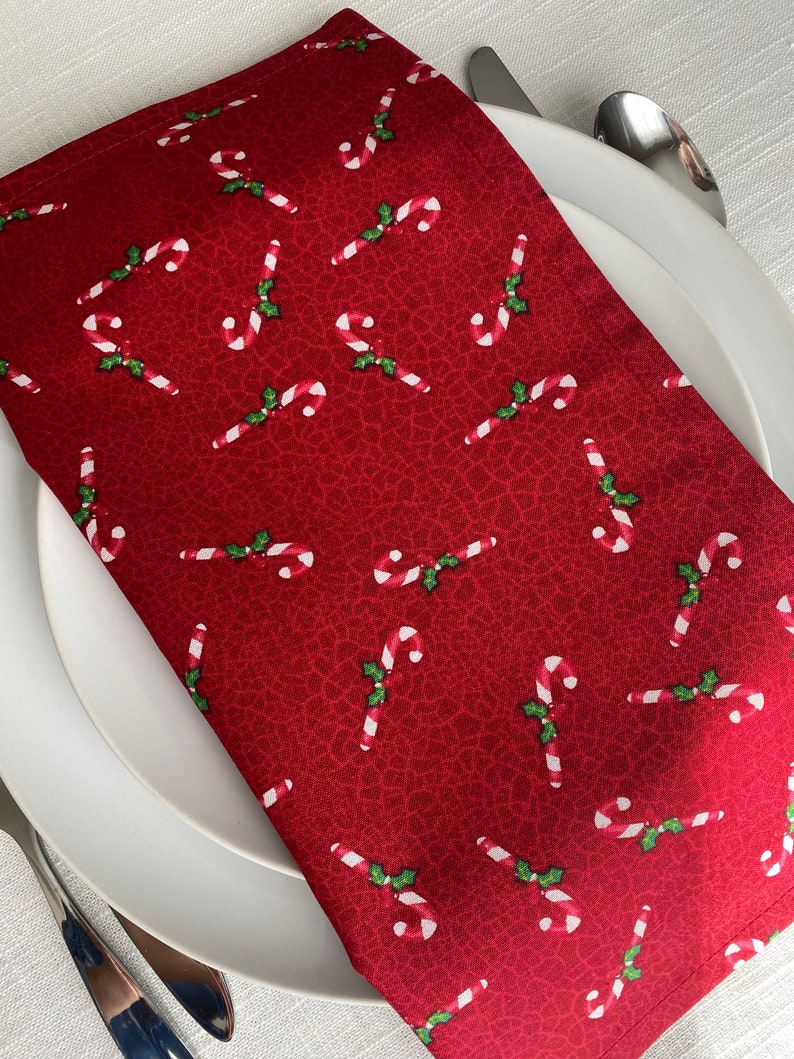 6 Pieces Set Christmas Cloth Napkins Cotton Napkins Dinner Etsy