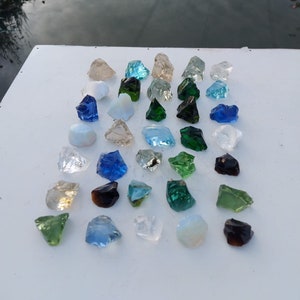 35pcs//1030 Gr(15-43Gr) of rough Andara crystal Mix Colors Monatomic for pendant