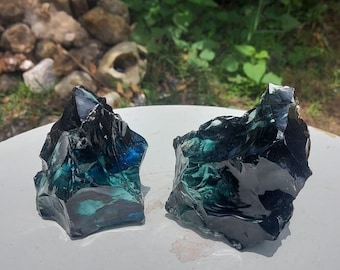 2 peças // 1131 gramas de cristal Andara bruto Amazing, 3 cores, energia plena monoatômica para cura.