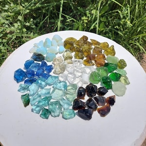 86 pcs//1,2 kgs (6-28 gr) of Beautiful Andara Crystal 9 Mix colors for Pendant