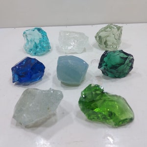 8 pcs//1045 gr of rough Andara Crystal Mix Colors Monatomic for Meditation