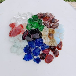 62 pcs//516 gr(4-16gr) Andara Crystal Gravel Mix Colors monatomic for Pendant