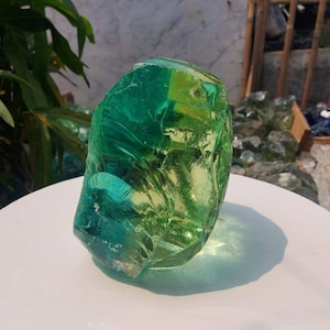 6,2 kgs of rough Special Andara Crystal 3 colors Light Green,yellow and Blue Monatomic for Meditation