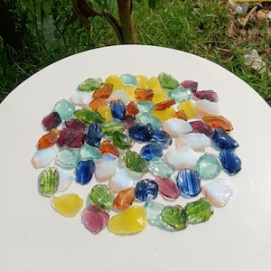 70 pcs 528 gr(3-14 gr) of rough Andara Crystal Mix Colors Monatomic for Pendant