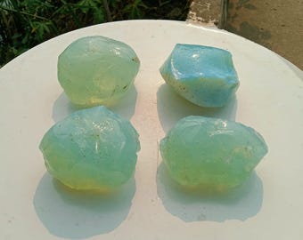 4 pcs 1752 gr Andara Crystal Berzad Fire Bluis Green Monatomic