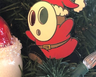 Red Santa’s Helper Guy Pin