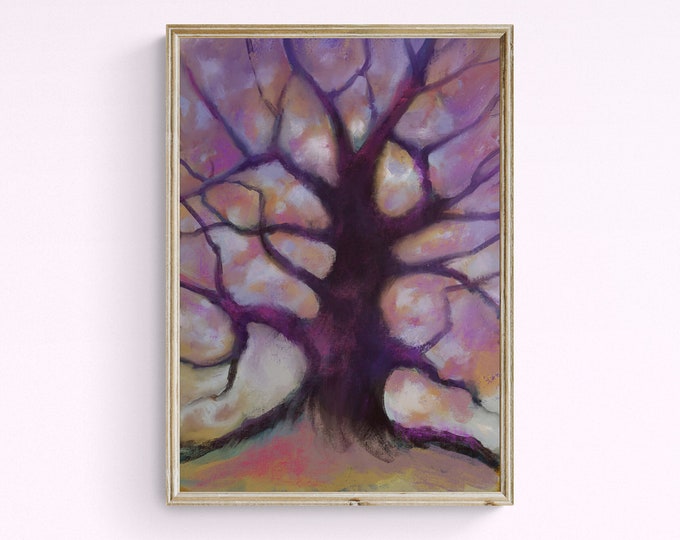 Purple Tree Of Life Art Print