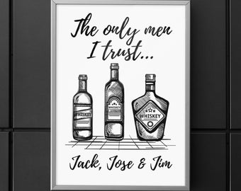 Whiskey Art, Printable Bar Art, Bar Cart Decor, Funny Alcohol Poster, Dining Room Prints, Bourbon Artwork, Scotch Bottle Quote, Man Cave