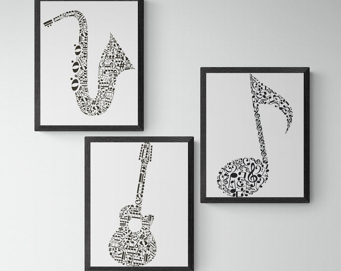 Black And White Music Art Prints