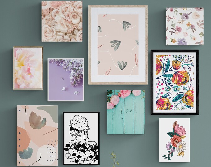 Floral Eclectic Gallery Wall Set