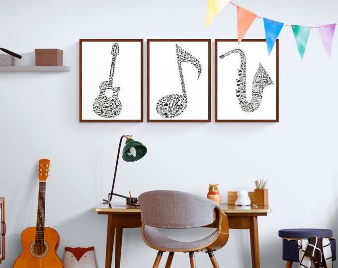 Black And White Music Art Prints