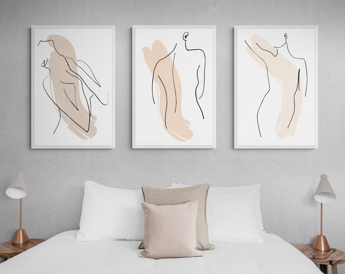 Female Nude Wall Art Set