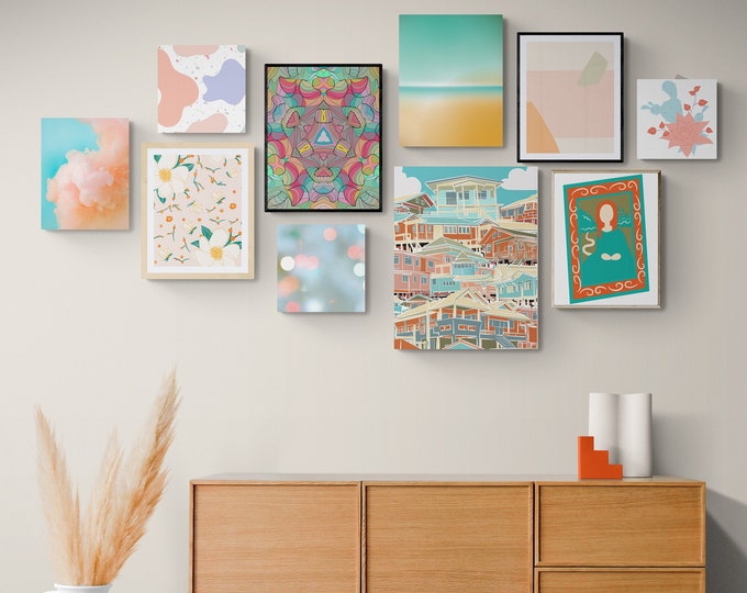 Orange Gallery Wall Set