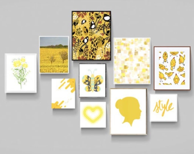 Yellow Gallery Wall Set