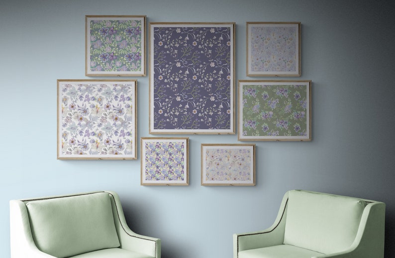 Floral Gallery Wall Set, Botanical Wall Art, Flower Wall Decor