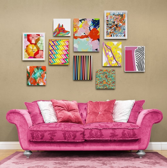 Eclectic Decor Maximalist Wall Art Colorful Gallery Wall  Etsy