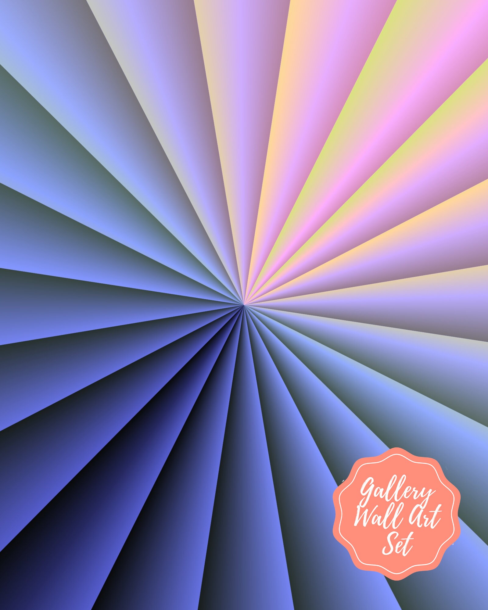 Pink and Blue Gallery Wall Set Eclectic Wall Art Navy and Etsy