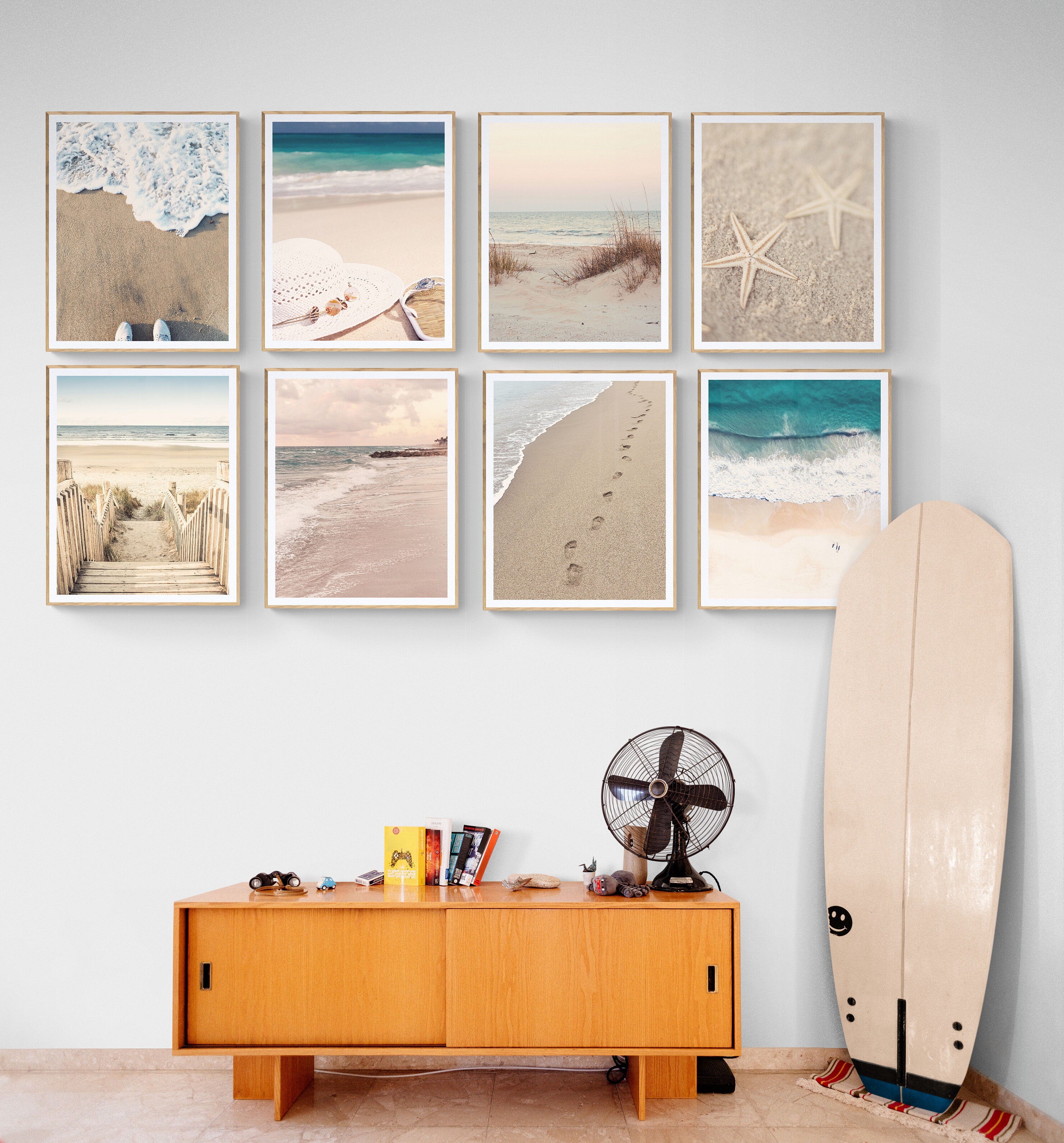 Beach Gallery Wall Ocean Wall Art Beach House Decor Boho - Etsy