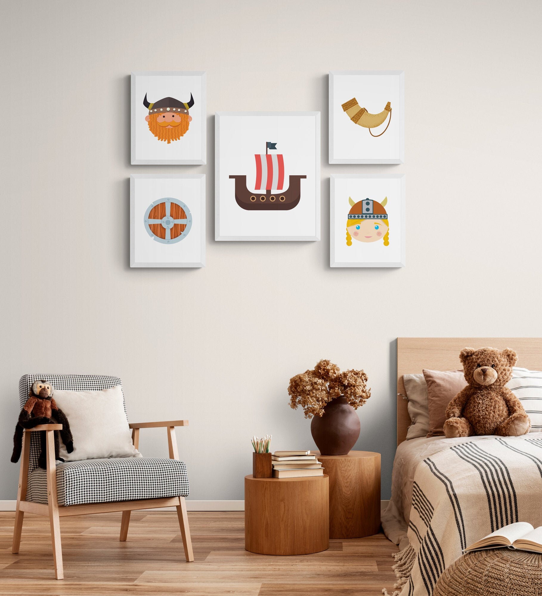 Viking Nursery Decor Viking Ship Wall Art Viking Baby Room