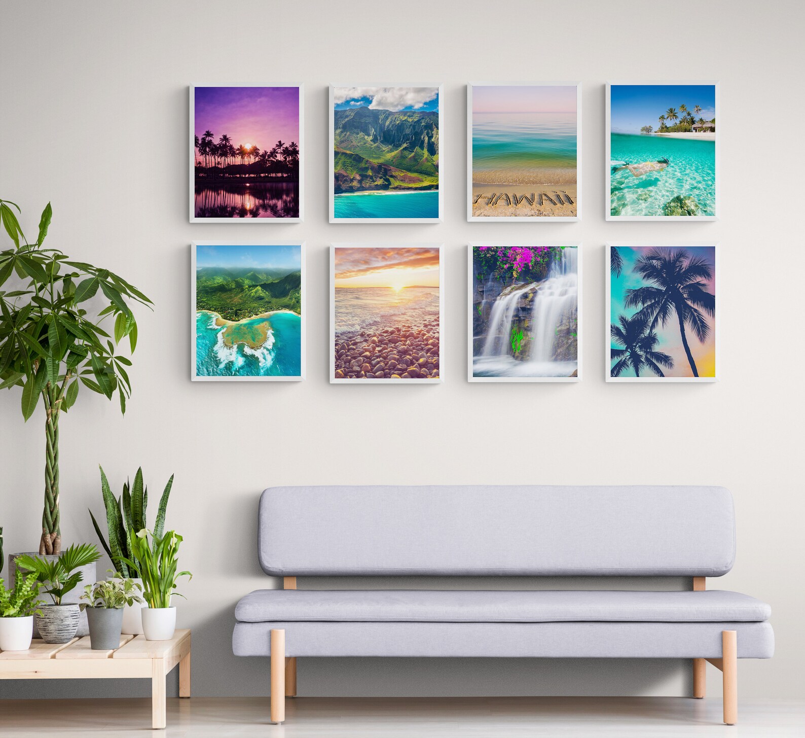 Hawaii Wall Art Hawaii Travel Poster Set Gallery Wall Set Etsy
