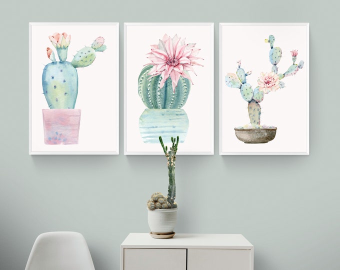 Framed Cactus Wall Art