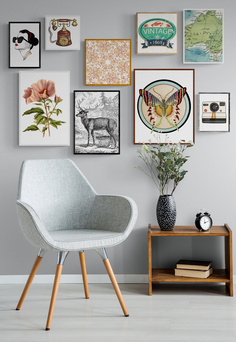 Vintage Gallery Wall Set Antique Gallery Wall Printable Wall Etsy