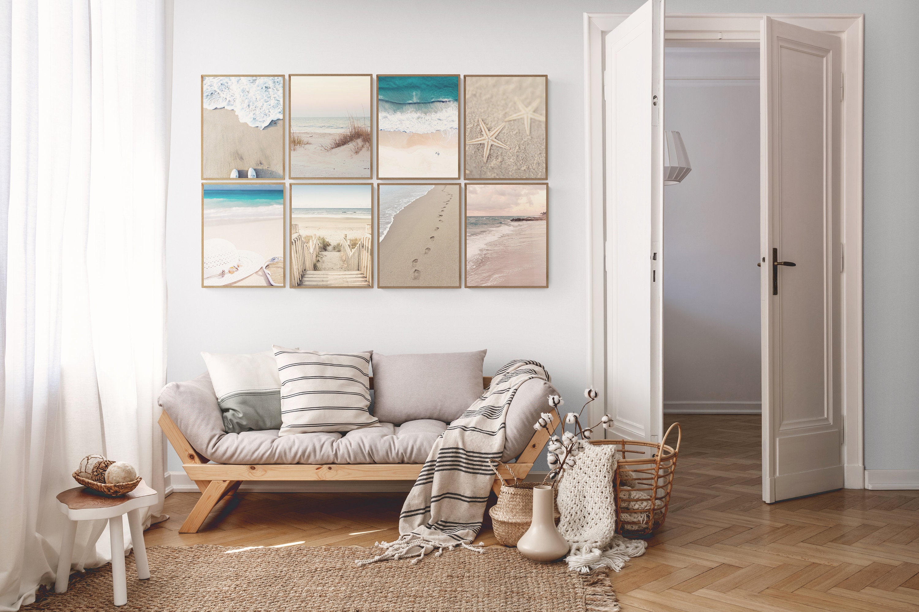Beach Gallery Wall Ocean Wall Art Beach House Decor Boho - Etsy
