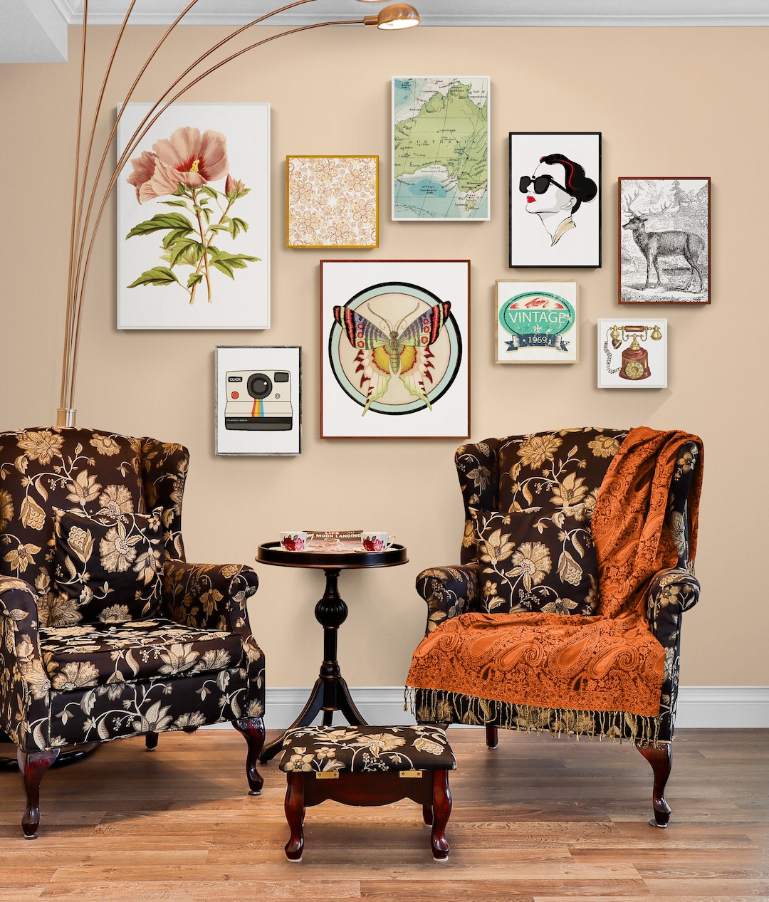 Vintage Gallery Wall Set Antique Gallery Wall Printable Wall Etsy