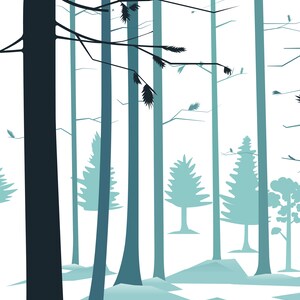 Forest Gallery Wall, Forest Print Set, Pine Forest Wall Art, Nature Art ...