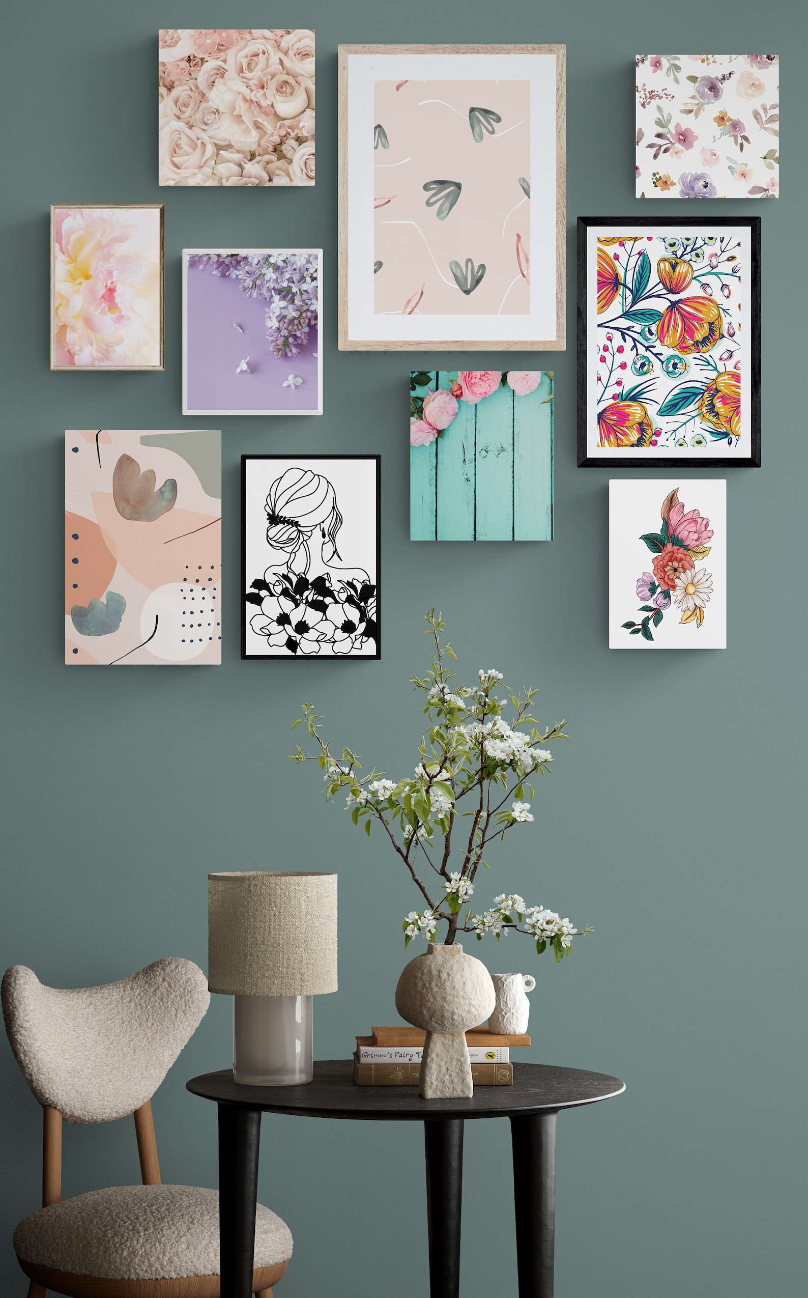 Eclectic Wall Art Gallery Wall Set Maximalist Decor Etsy México