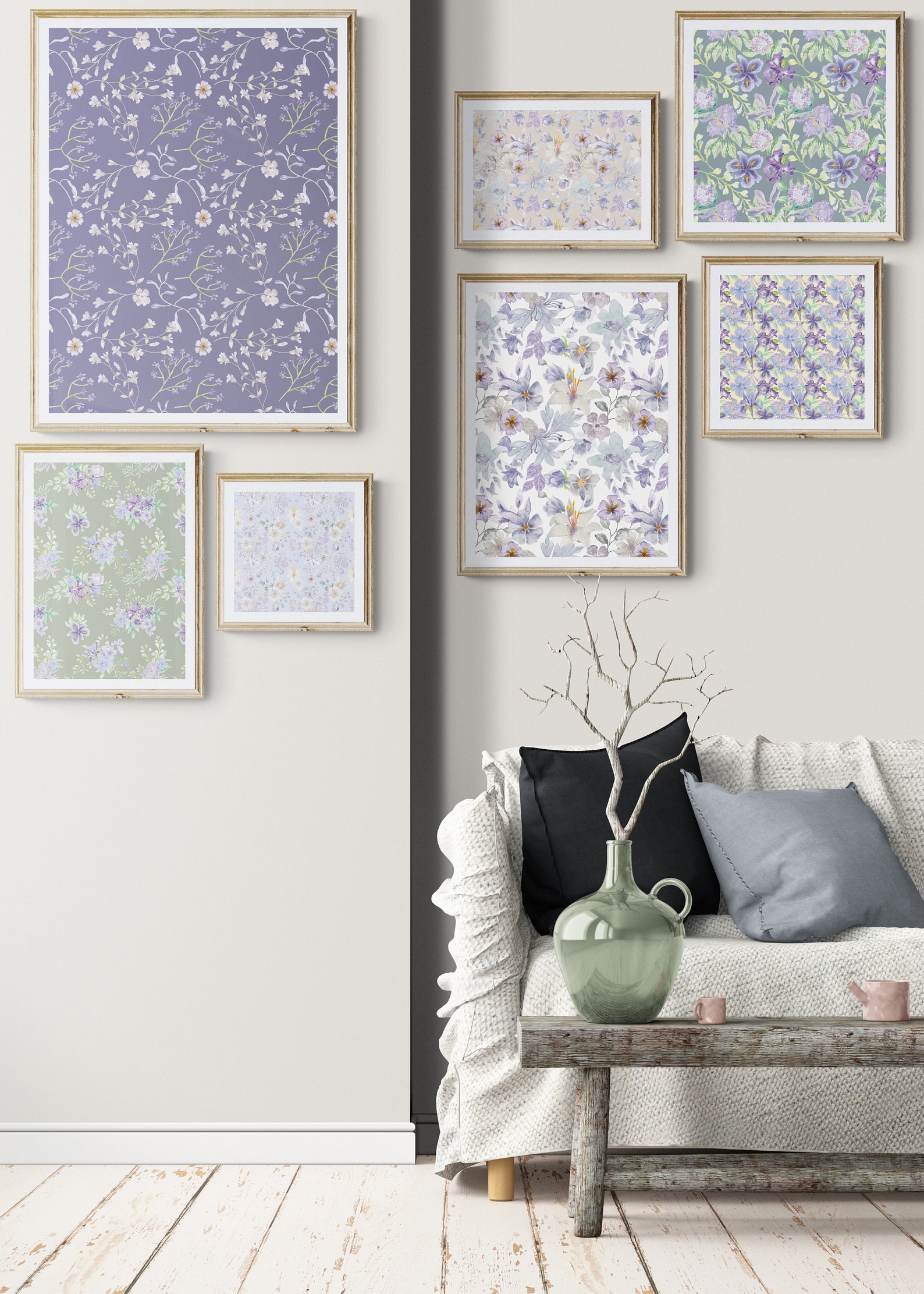 Floral Gallery Wall Set, Botanical Wall Art, Flower Wall Decor