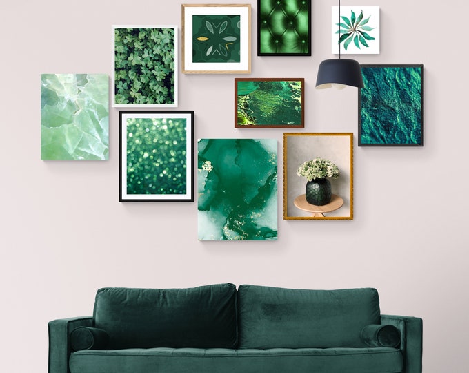 Green Gallery Wall Set