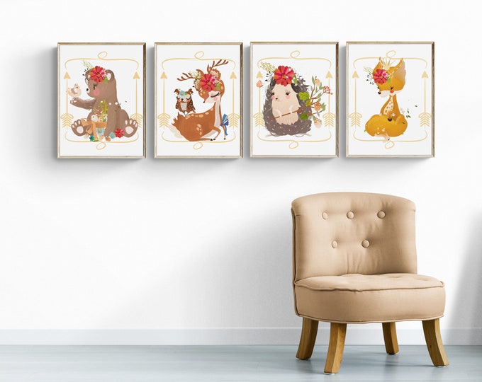 Boho Woodland Animals