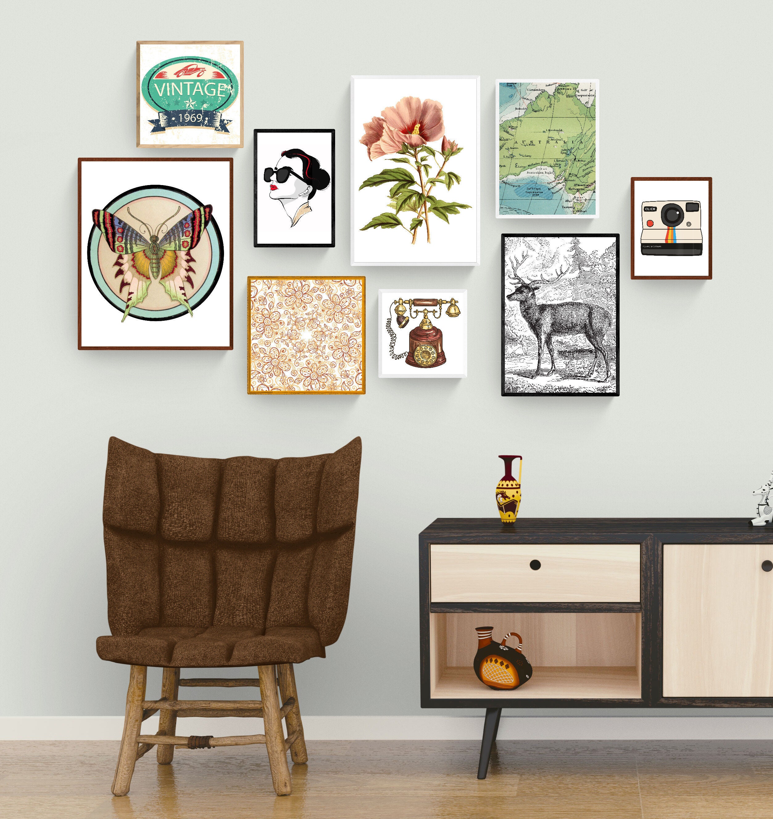 Vintage Gallery Wall Set Antique Gallery Wall Printable Wall Etsy New