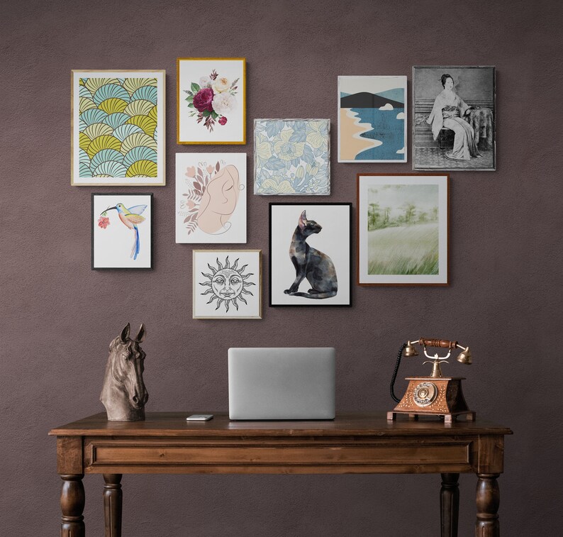 Eclectic Wall Art, Printable Gallery Wall Set, Modern Eclectic Decor