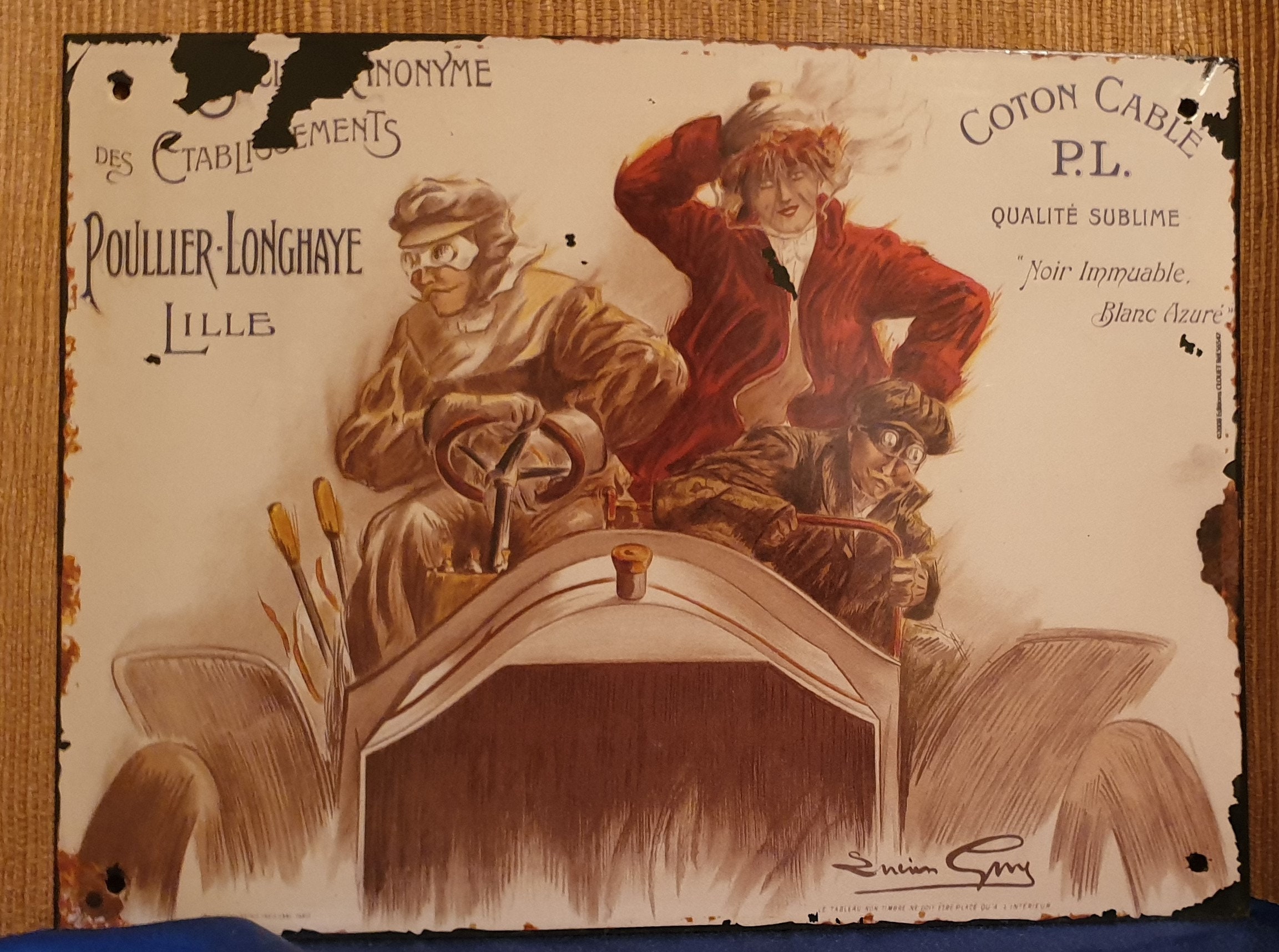 Lithographie Pour Panneau d'affichage sur Tôle Poullier-Longhaye