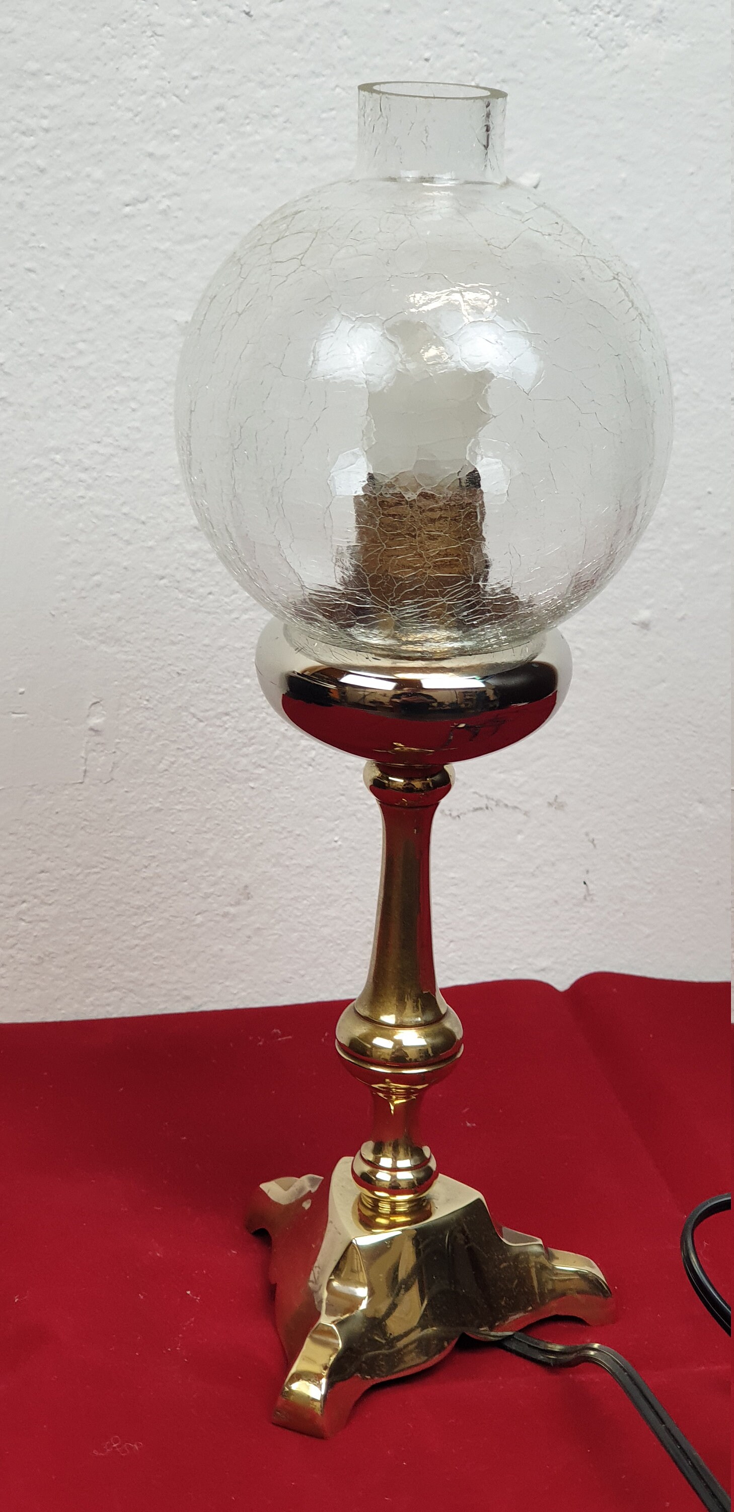 Lampe à Table en Laiton Des Années 60