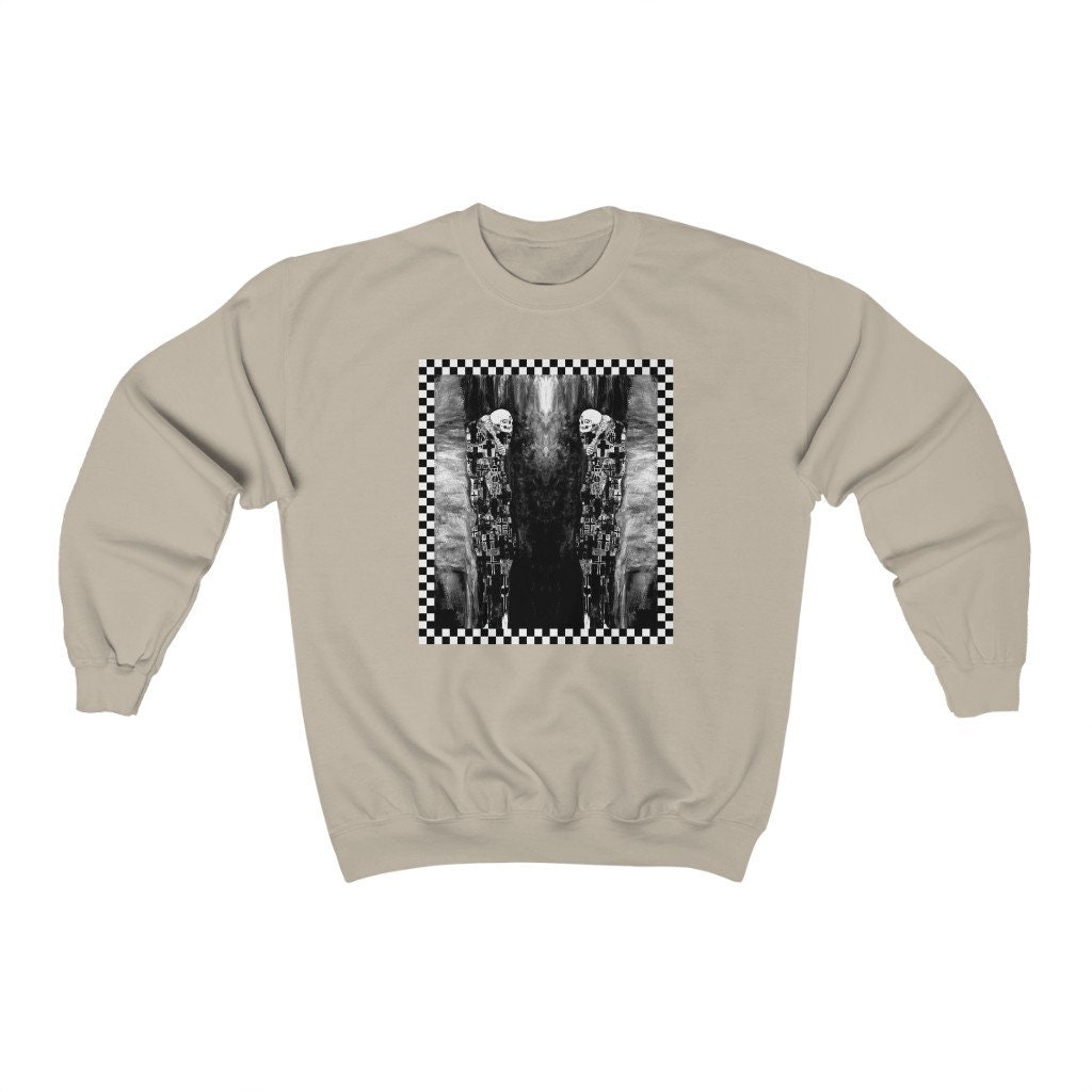 Discover Grim Reaper Skeleton Graphic Sweatshirt, Alt Aesthetic Clothing, Grunge Sweater, Pastel Goth, Vintage 90s Emo Aesthetic Oversized Sweatshirt
