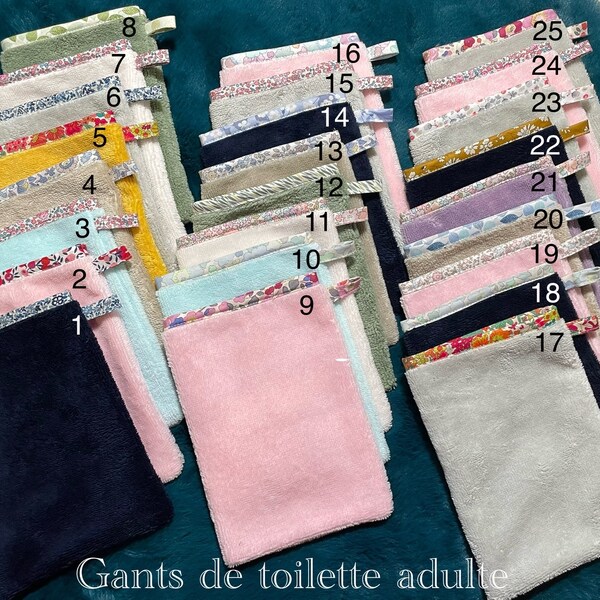 Gant de toilette adulte micro-éponge de bambou