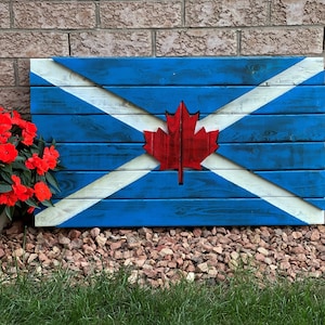 3D Wooden Scotland/Canada Flag | Cottage Backyard decor | Scotland | Canada | Wood Flag | Scottish | Shower gift | Wedding gift