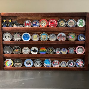 Challenge Coin Holder Wall Mount | Law Enforcement | Military Coin Display| Police | Father’s day gift | Retirement gift