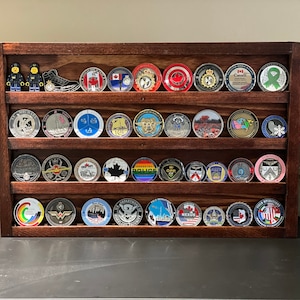 Challenge Coin Holder Wall Mount | Law Enforcement | Military Coin Display| Police | Father’s day gift | Retirement gift