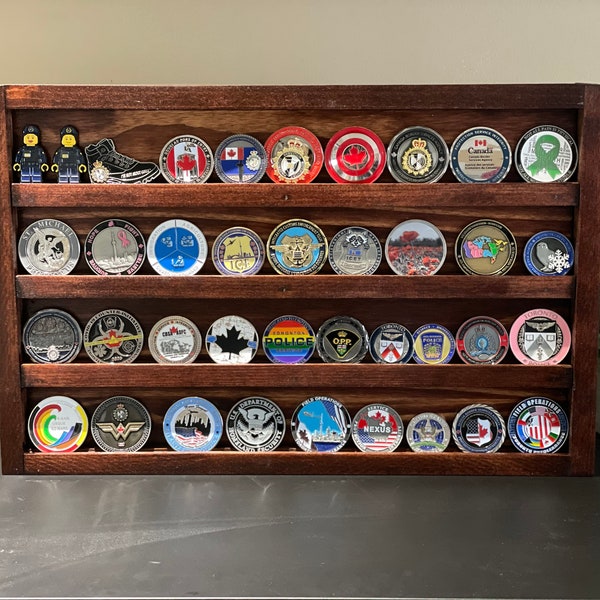 Military Challenge Coin Display Wall Mount Etsy