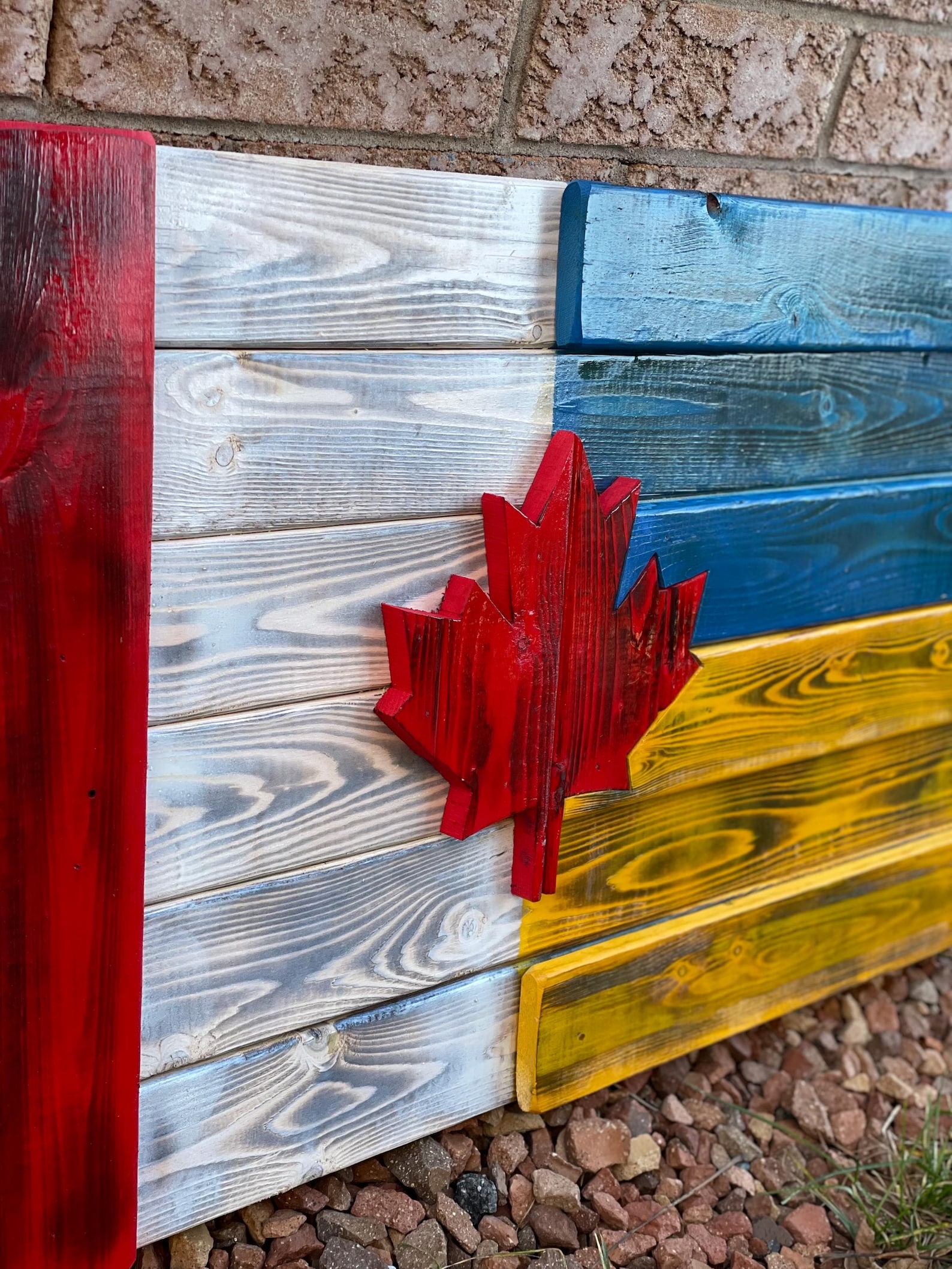 3D Wooden Canadian Flag | Cottage Backyard Porch Decor | Canada | Wood ...